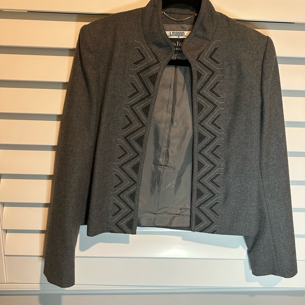 Vintage Louis Féraud Paris Wool Cropped Blazer Sz 36 EUC/USA Size 4